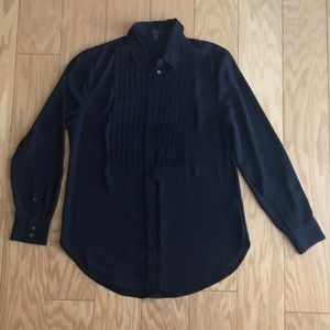 J.Crew black sheer blouse